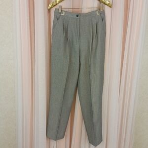 Vintage 80s Counterpart Petite Womens Black Pleated Dress Pants size 10 Corpcore